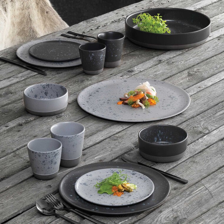 RAW middagstallerken Ø28 cm sort spotted